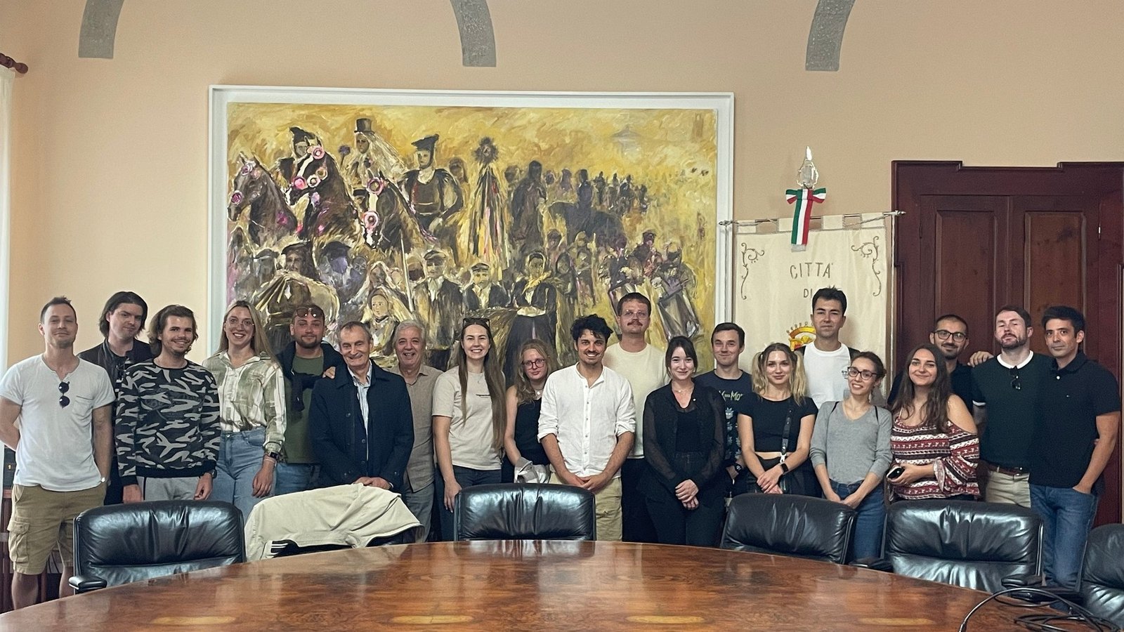 Partecipanti durante un incontro internazionale Erasmus+ a Oristano